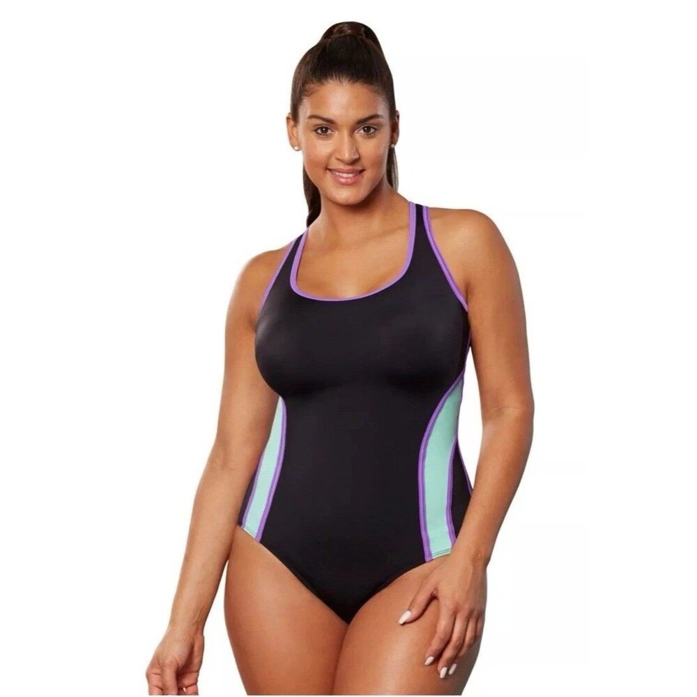 AQUABELLE SZ 14 EXTRA LIFE CHLORINE RESISITANT SWIMSUIT-TUMMY CONTROL L3